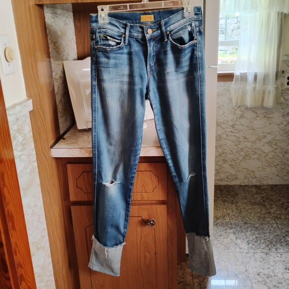 Mother The Ponyboy Cuffed Jeans in Tequila Truth, Size 26 - Picture 5 of 15